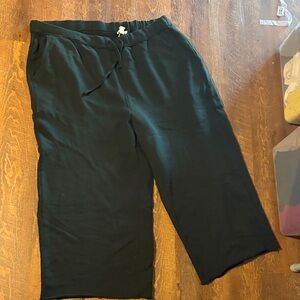 Eileen Fisher Black Wide-Leg Sweatpants